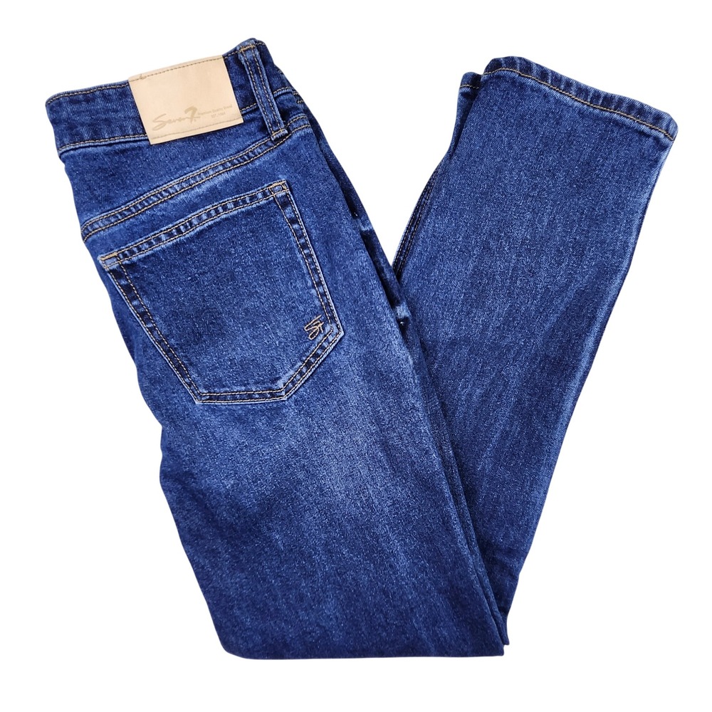 Seven7 Jeans Women 6 Blue Divine Straight Leg Stretch High Rise 90s MY10158DE24